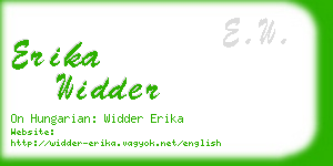 erika widder business card